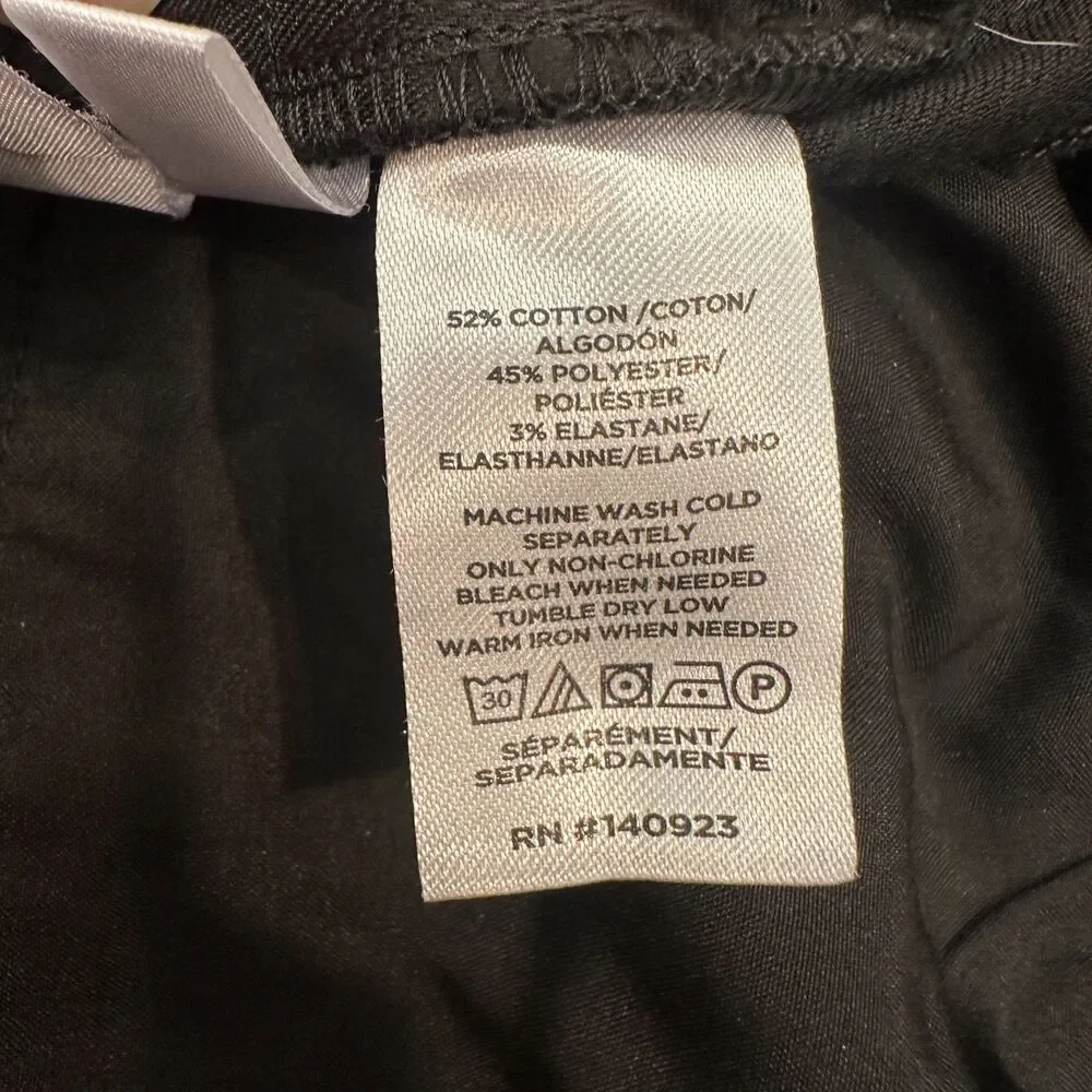 Black Stretch Ankle Dress Pants Sutton Skinny Trousers Size 8